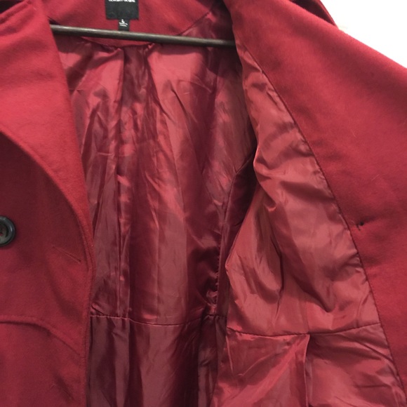 NWOT Red Peacoat, Size Large - Picture 5 of 8